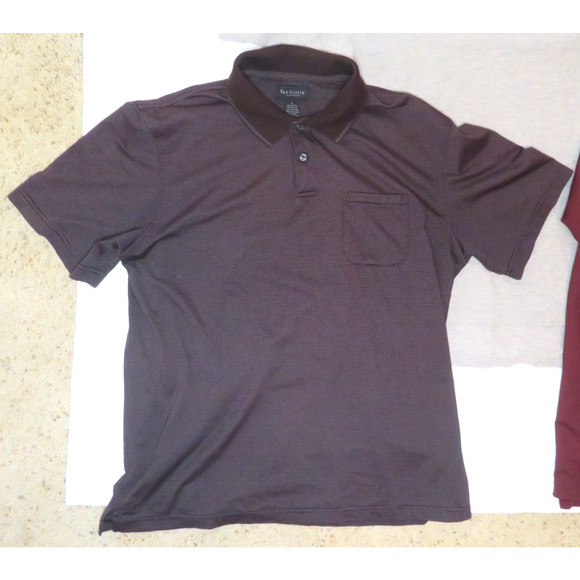 Lot of 3 Men's Polo Shirts Polo Ralph Lauren / Van Heusen / Antigua Golf Size L - Picture 11 of 16